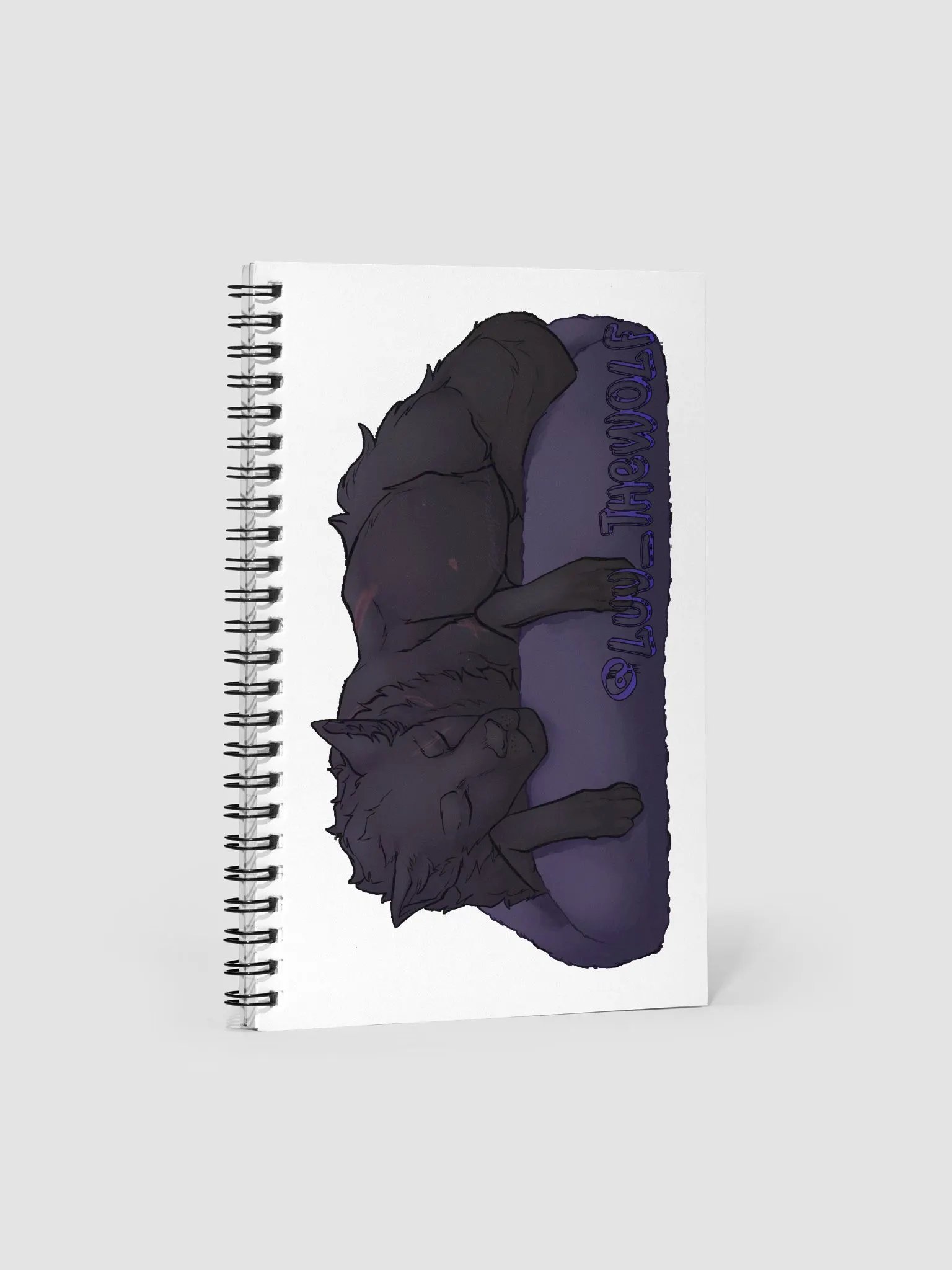 "The Slumbering Wolf" Mini Notebook (5.5" x 8.5") product image (1)