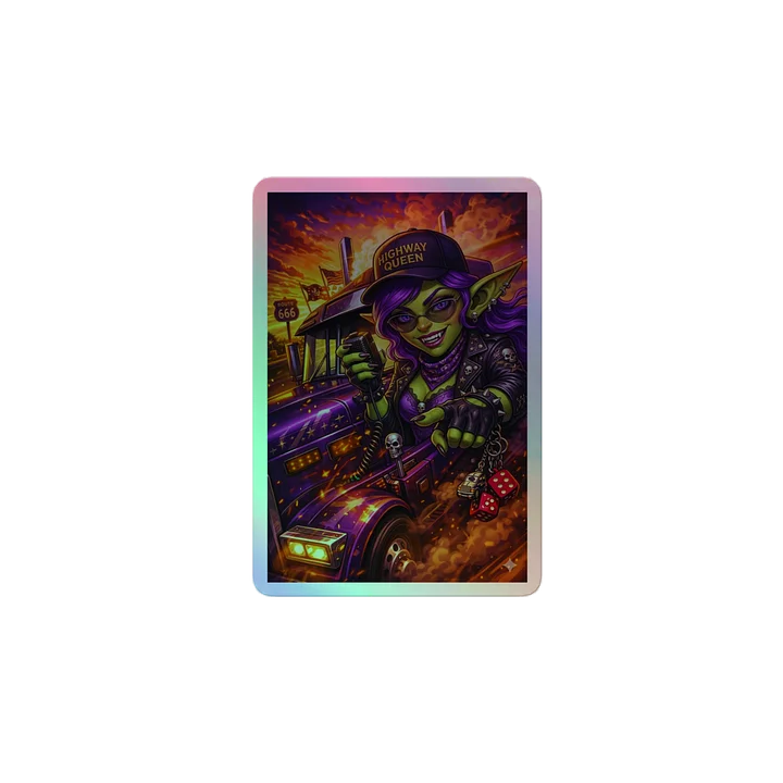 Highway Queen Holographic Sticker Sheet product image (2)
