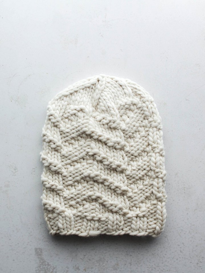 Chunky Chevron Hat Knitting Pattern - Hearty product image (2)