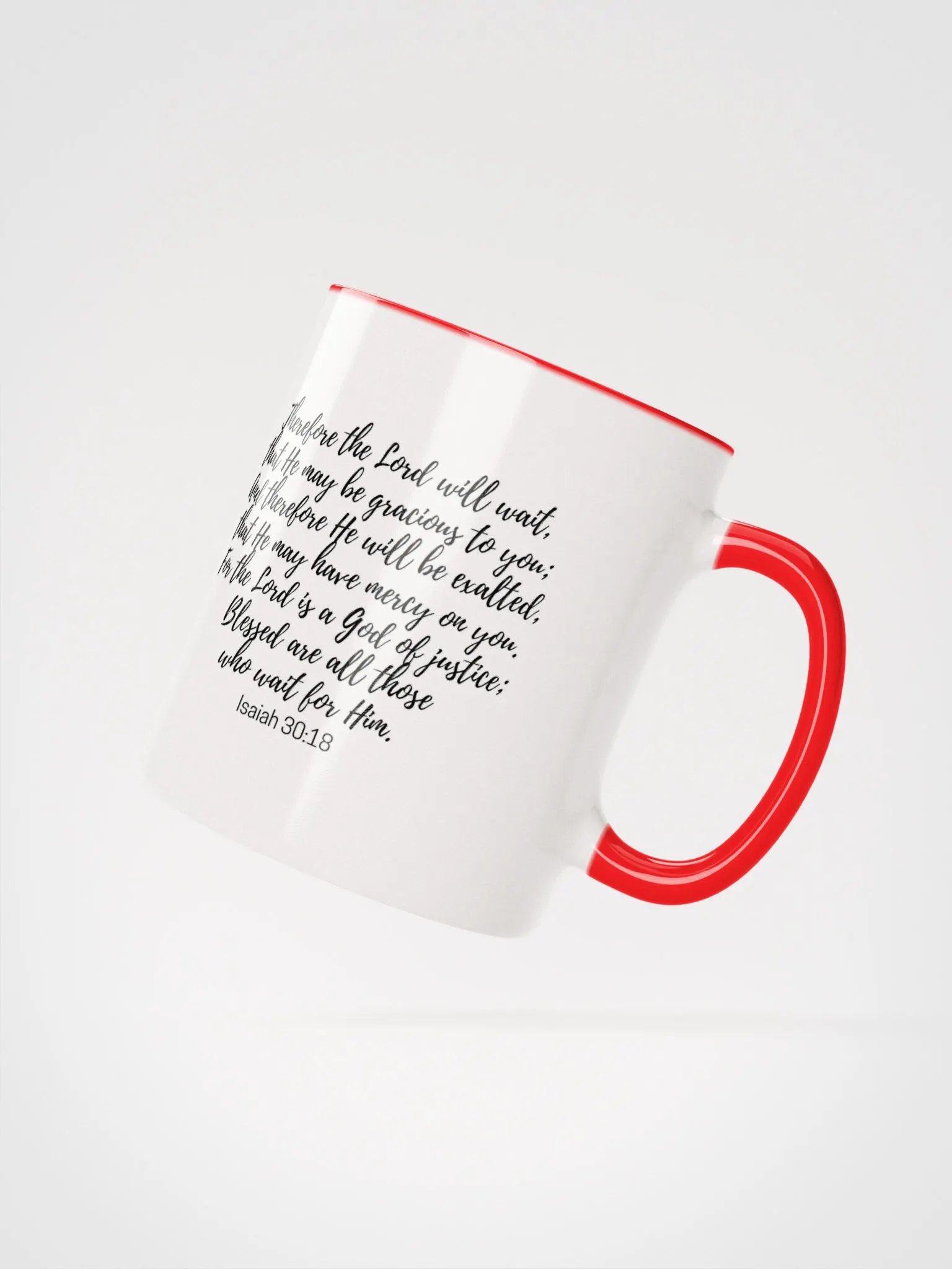 The Lord Will Wait, That He May Be Gracious To You Isaiah 30:18 Two-Tone Mug 11/15oz product image (2)