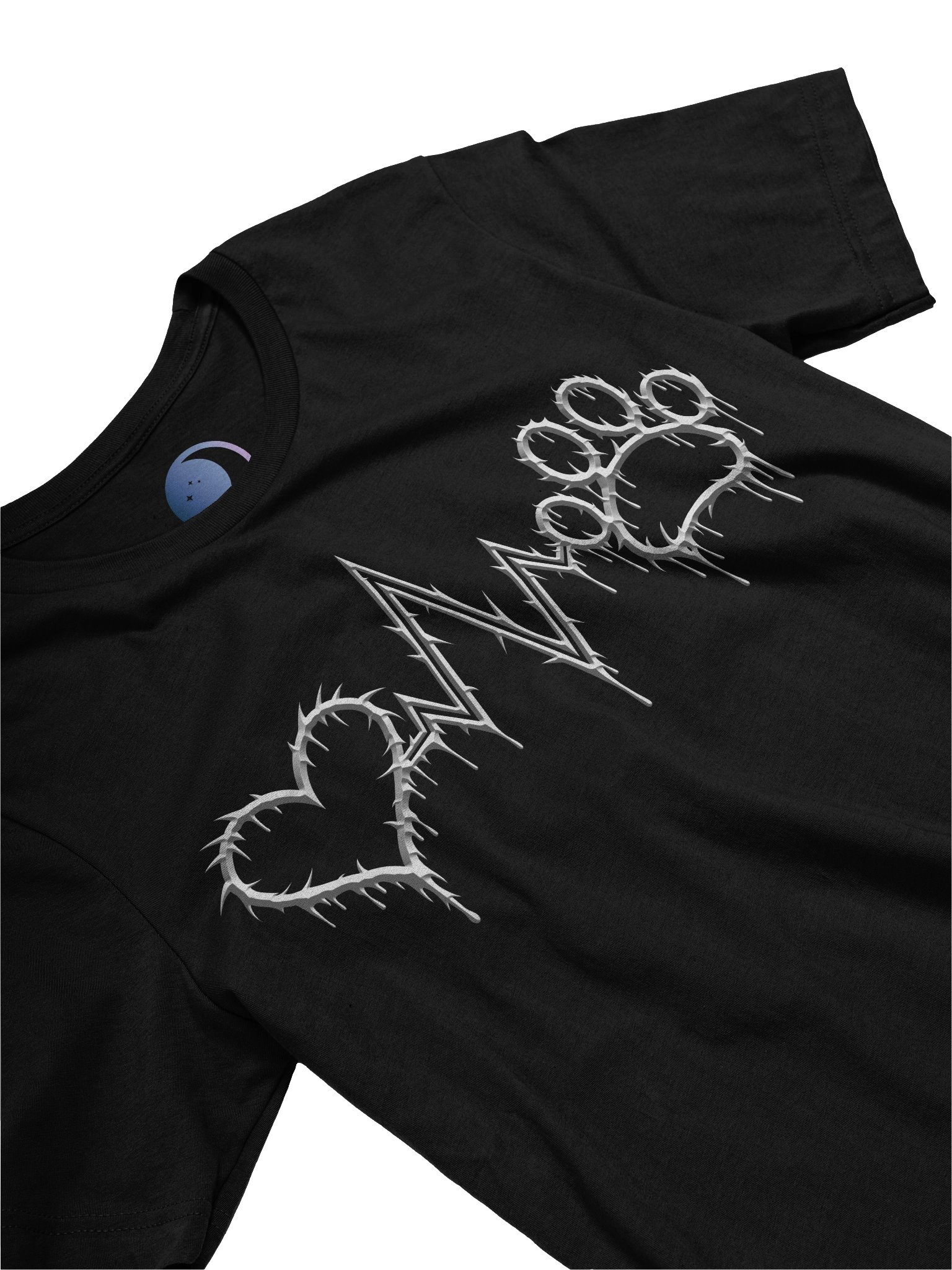MooMoo Heart-Paw Tee (White Metal Outline) product image (3)