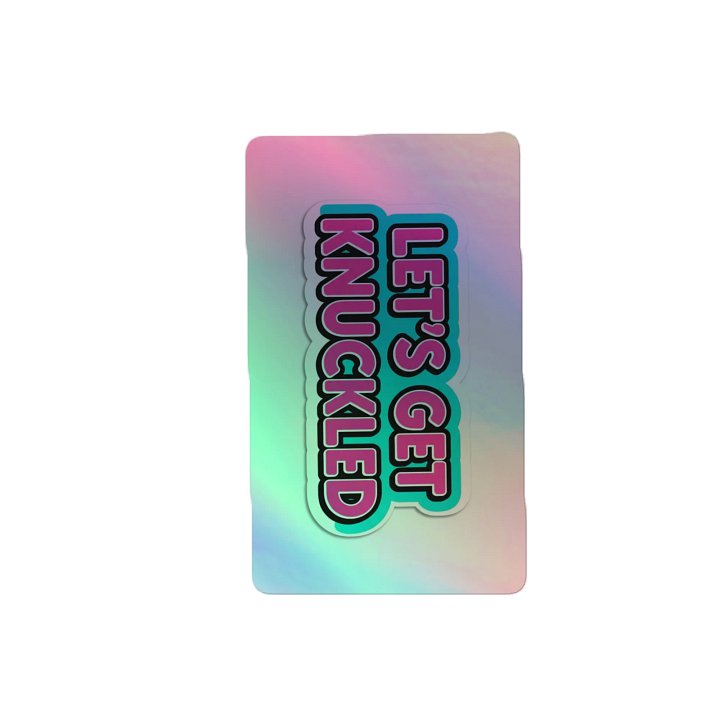 Vibrant 'LET'S GET KNUCKLED' Sticker Sheet product image (2)