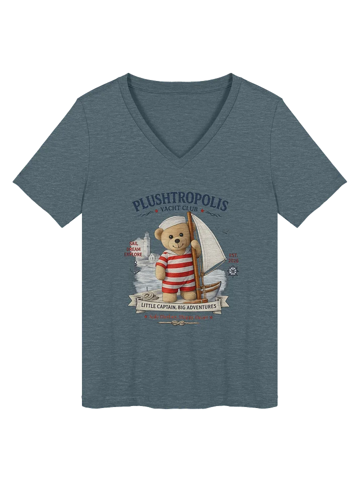 Plushropolis Yacht Club Women’s Relaxed V-Neck T-Shirt product image (1)