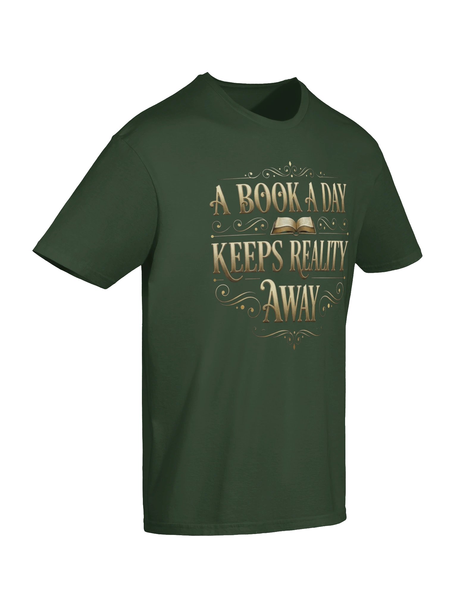 A Book A Day Keeps Reality Away Graphic Tee | Dark Academia Literary Shirt | Comfort Colors® Apparel for Book Lovers product image (72)