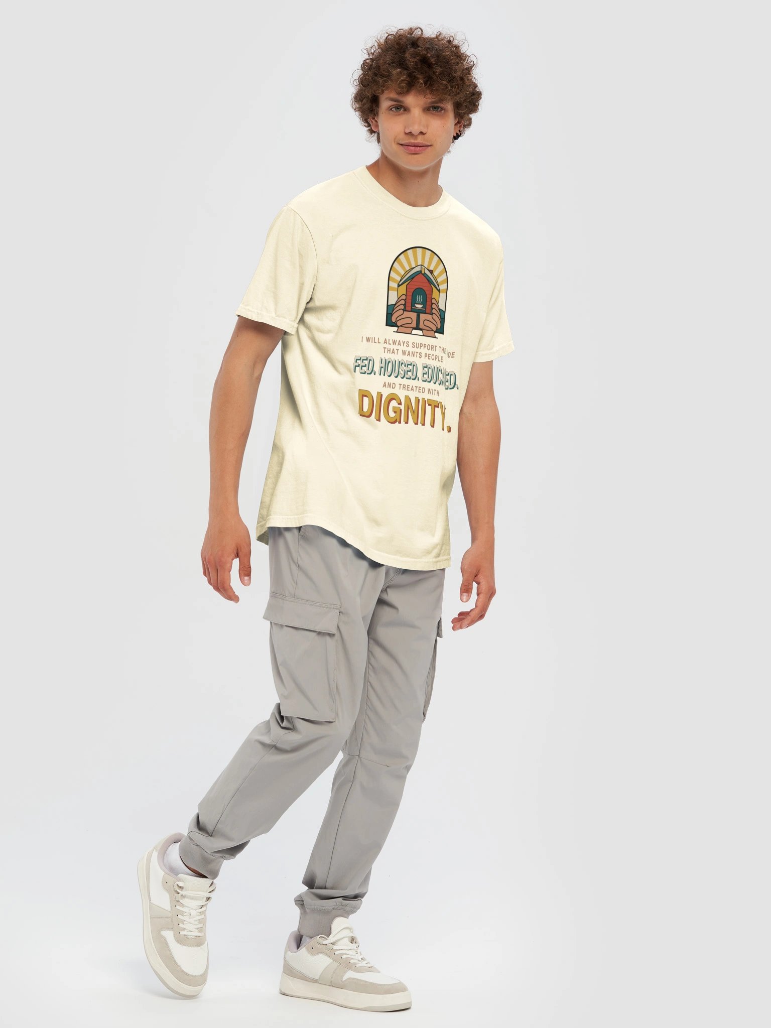 Fed. Housed. Educated. Dignity. — Tee product image (7)