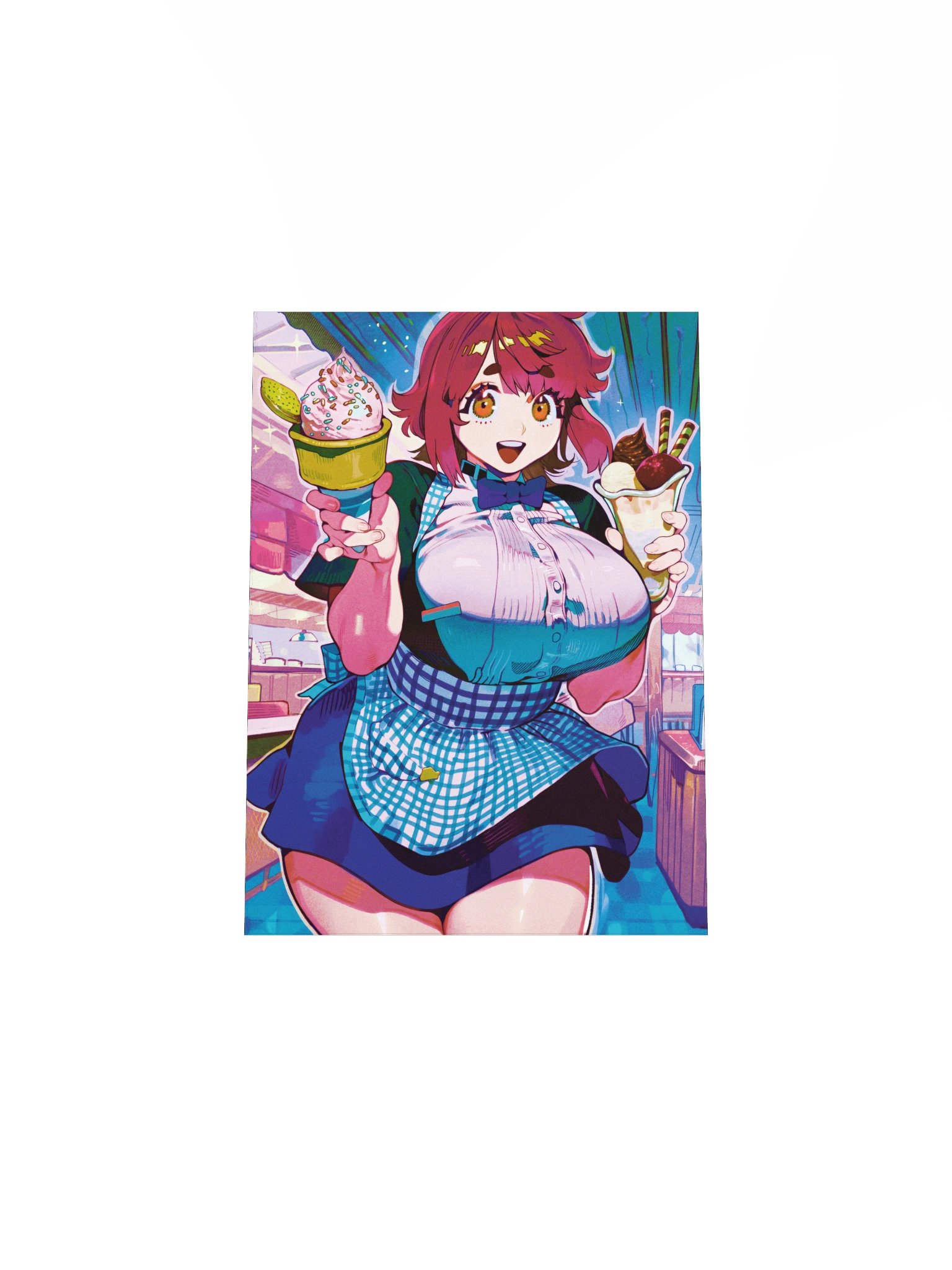 Happy Ice Cream Girl Print product image (4)
