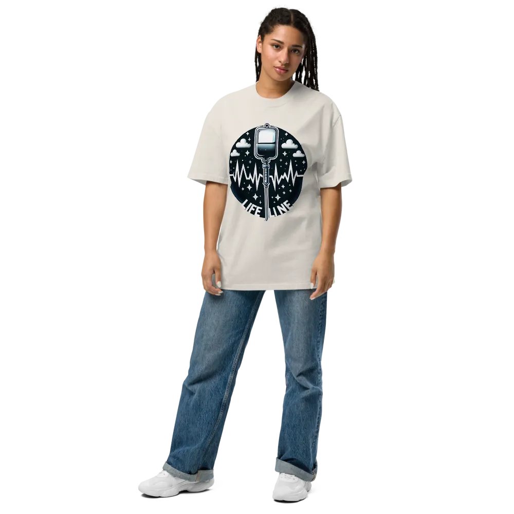 Lifeline EKG Oversized T-Shirt product image (21)