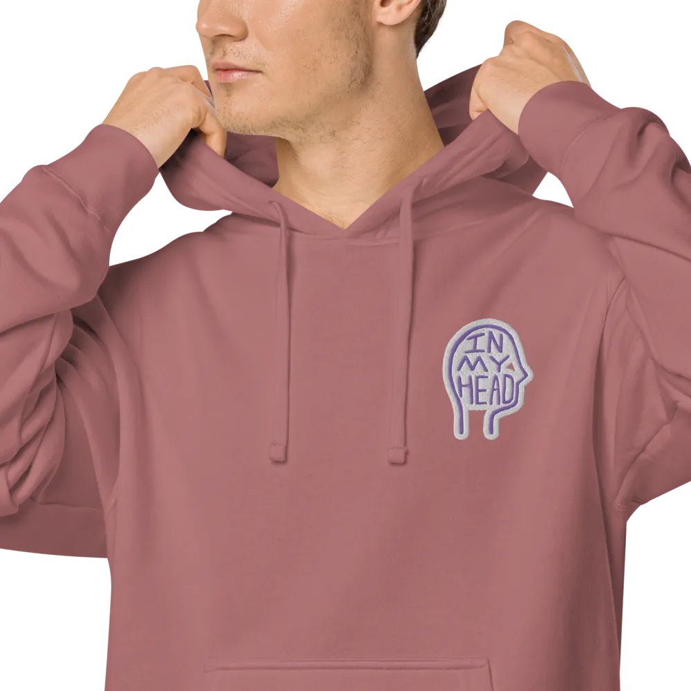 In My Head (L.C. purple bubble design) embroidered pigment hoodie product image (7)