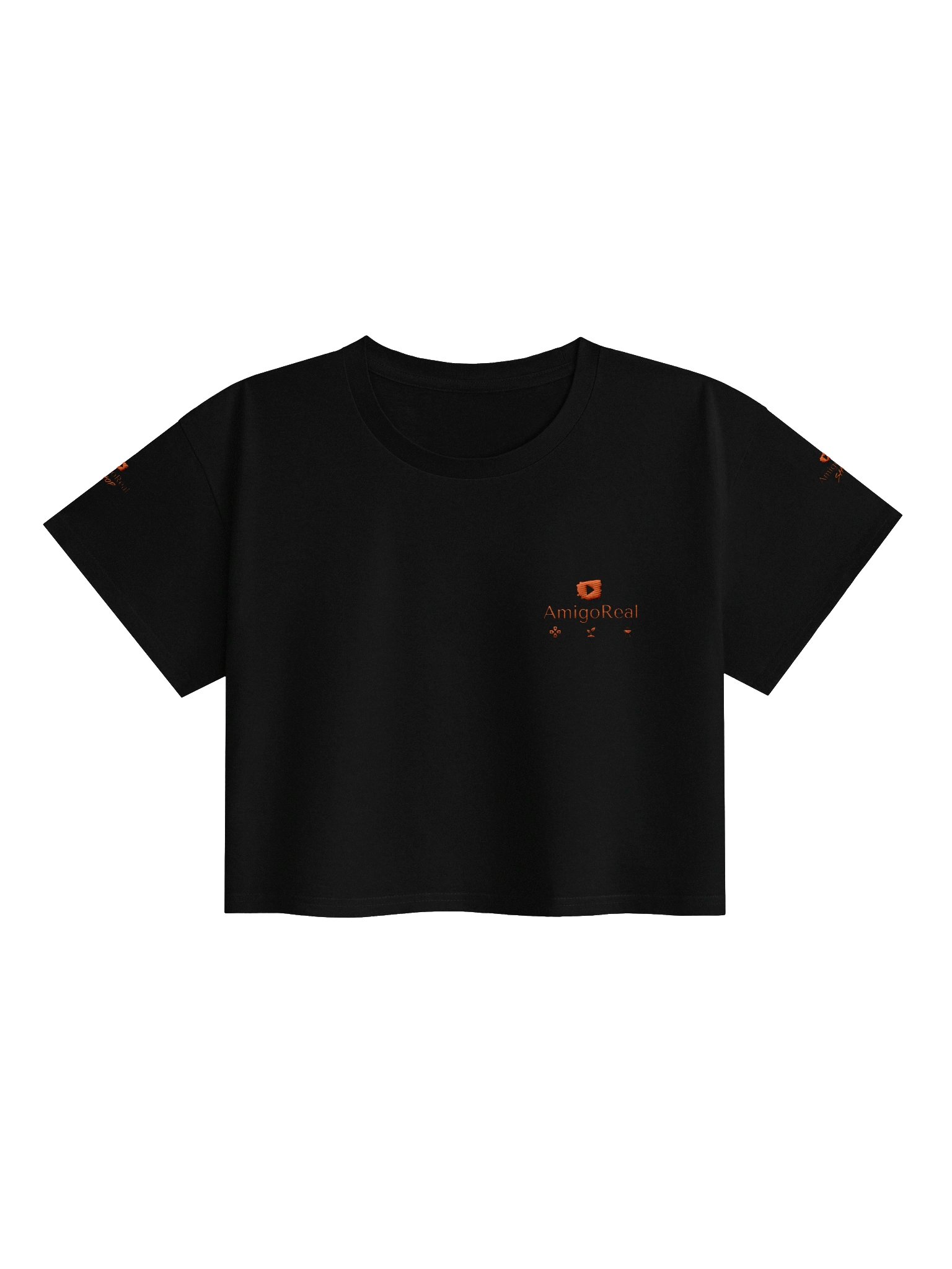 AmigoReal Damen Gekämmtes Crop Top Shirt product image (4)