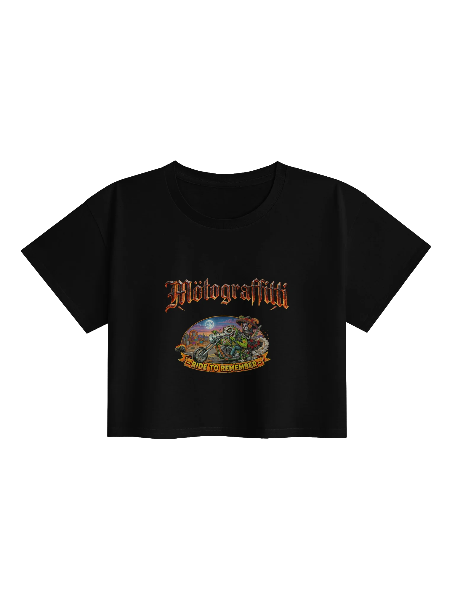 MötoGraffitti "A Ride to Remember" Crop Top product image (1)
