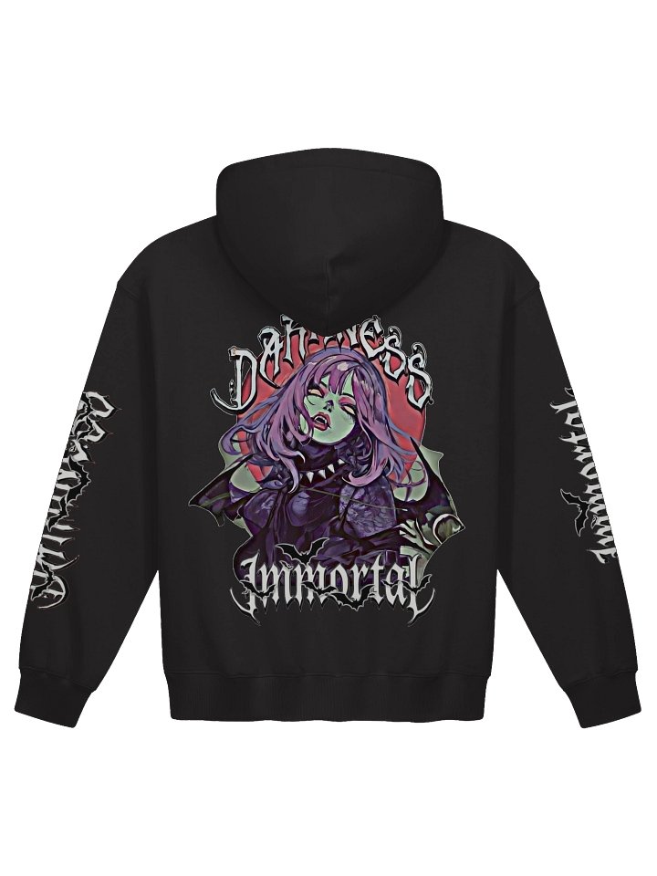 Darkness Goth Girl Heavy Weight Terry Hoodie product image (3)
