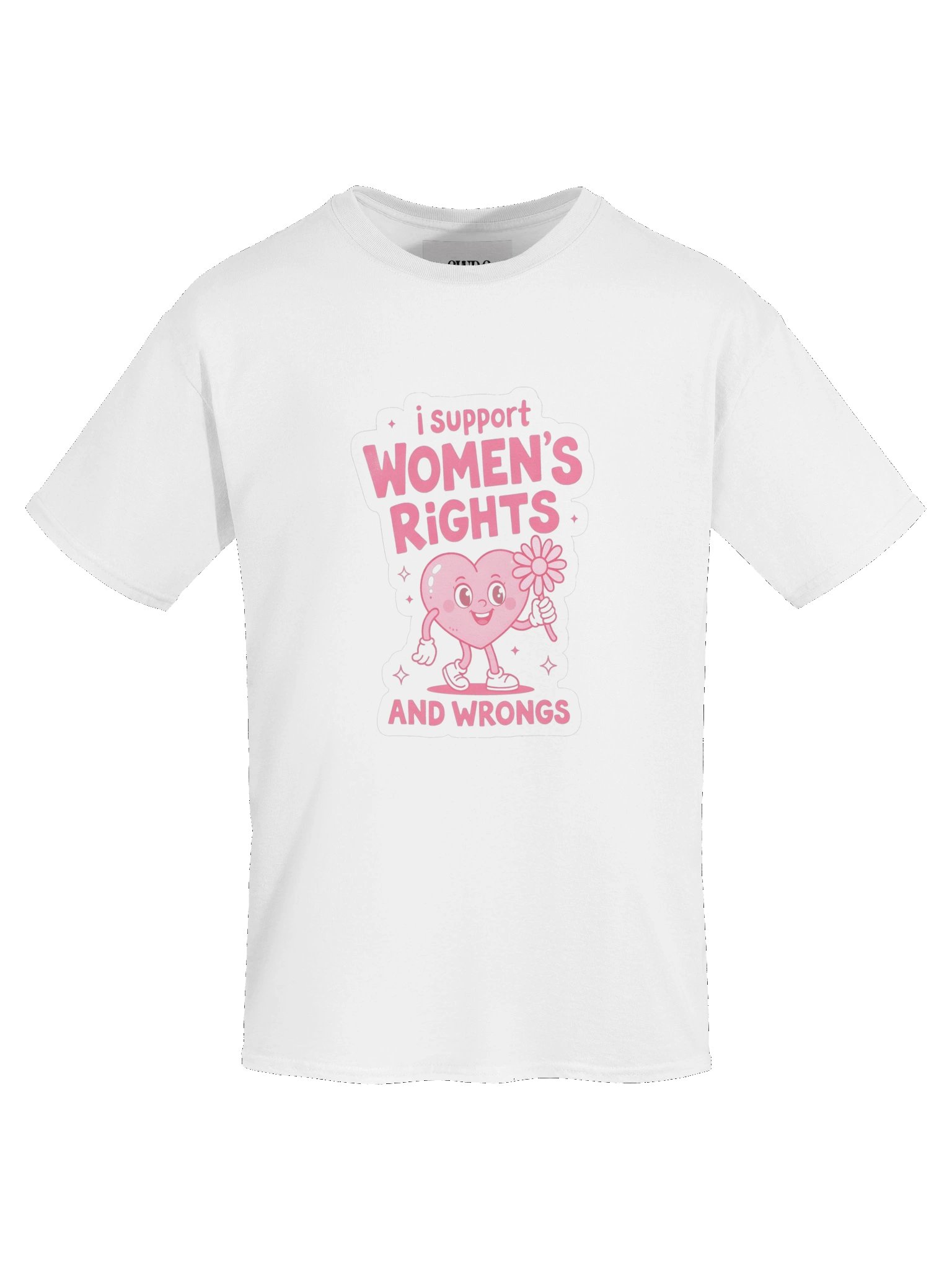 I support women's rights and wrongs PINK HEART SHIRT product image (5)