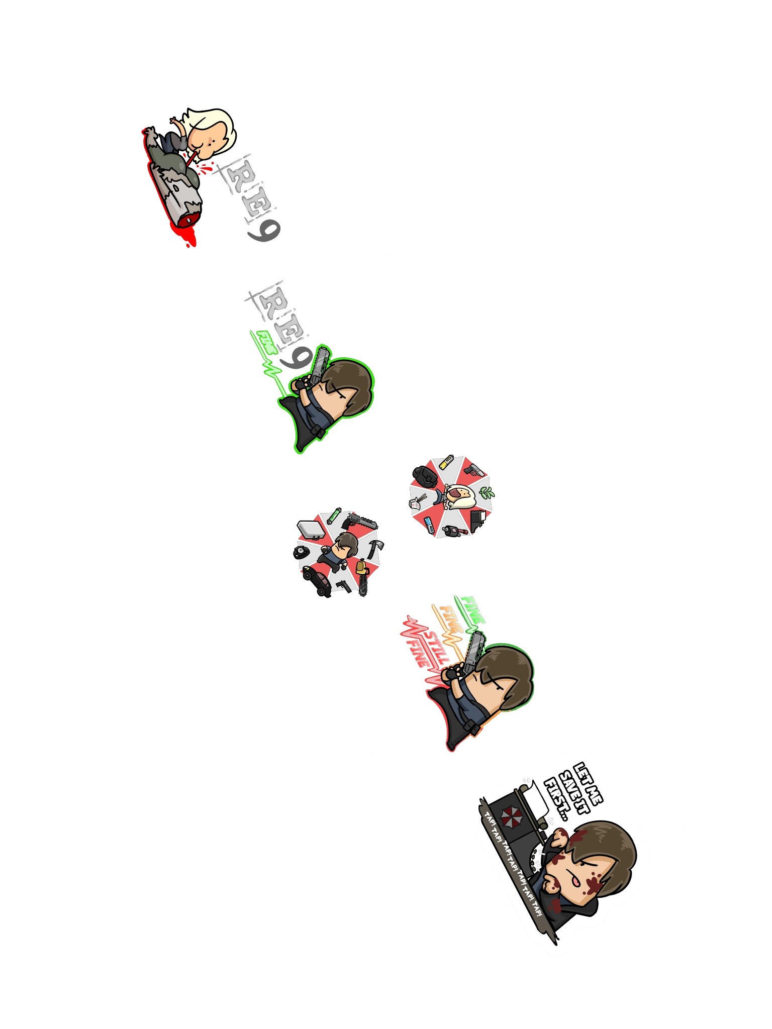 RE9 Sticker Set product image (2)