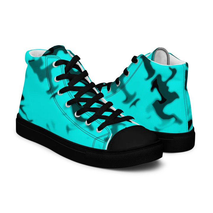 in the blue High Top Canvas shoes (womens) product image (1)