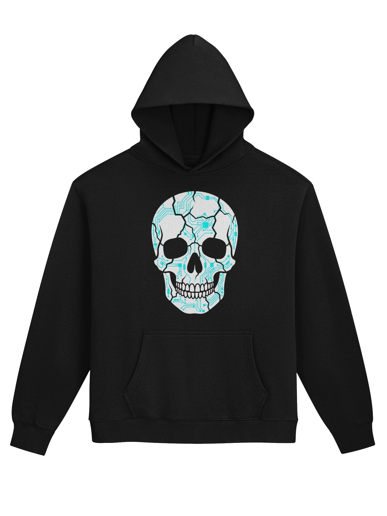 Cyber Skull Checkerboard Hoodie | Circuit Skull Hoodie | AS Colour product image (1)