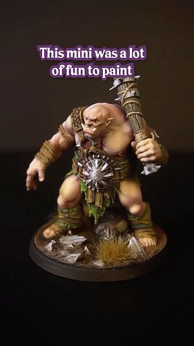 Did six months of practice actually change anything? I painted this ogre in the style of my Hill Giant’s using the same paint...