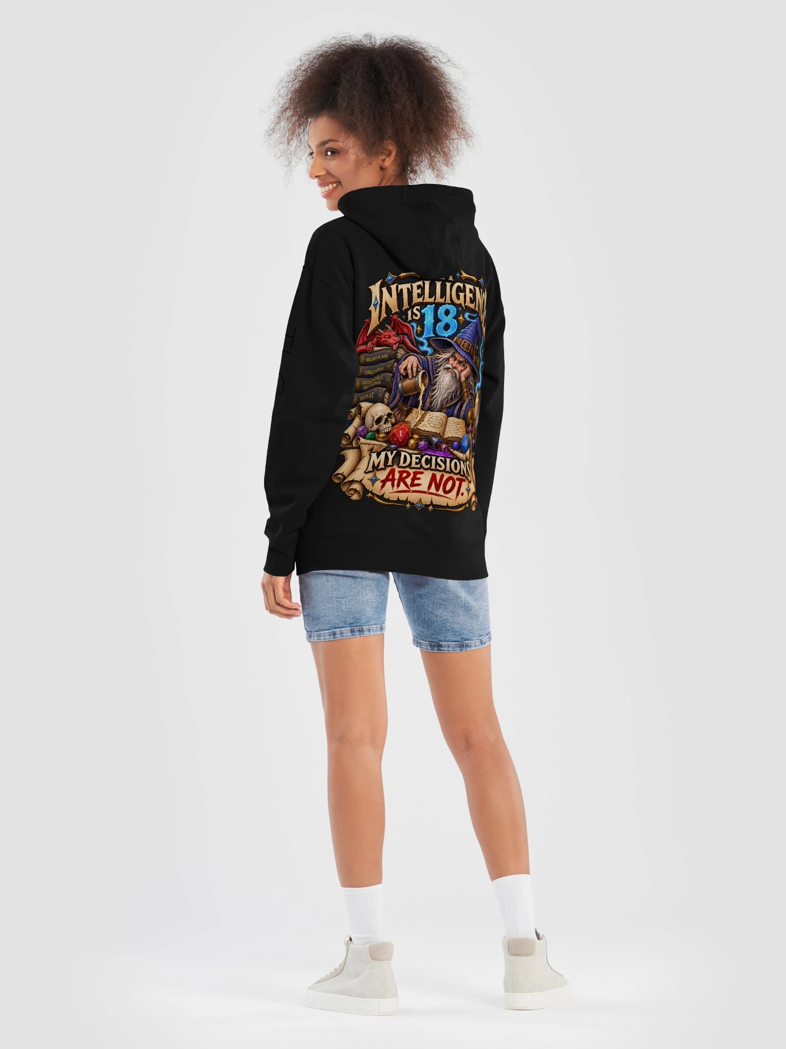 MY INTELLIGENCE IS 18 Fantasy D&D Hoodie product image (8)