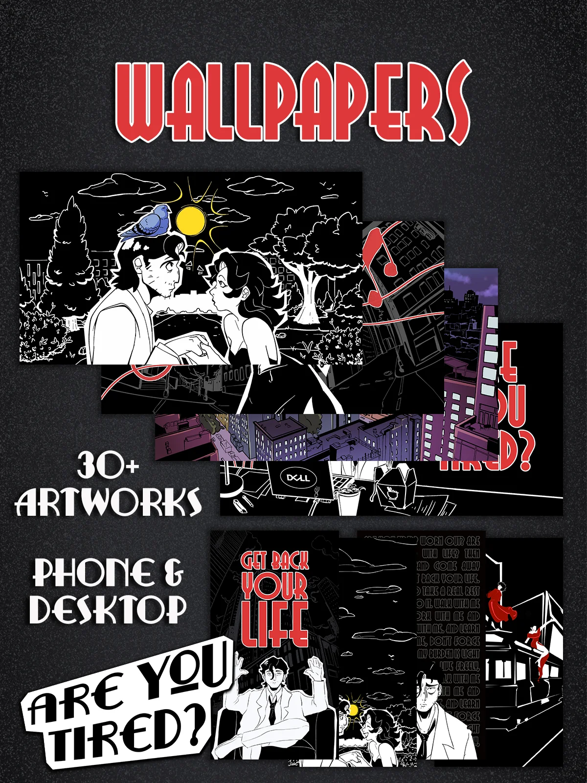 Are You Tired Wallpaper Pack product image (1)