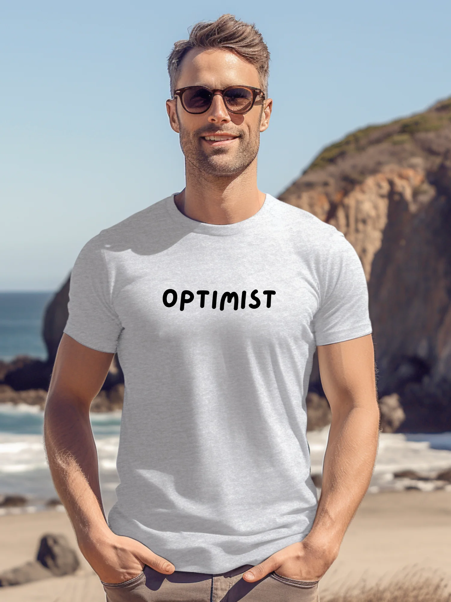 “OPTIMIST” My Vibe Cotton T-Shirt product image (1)