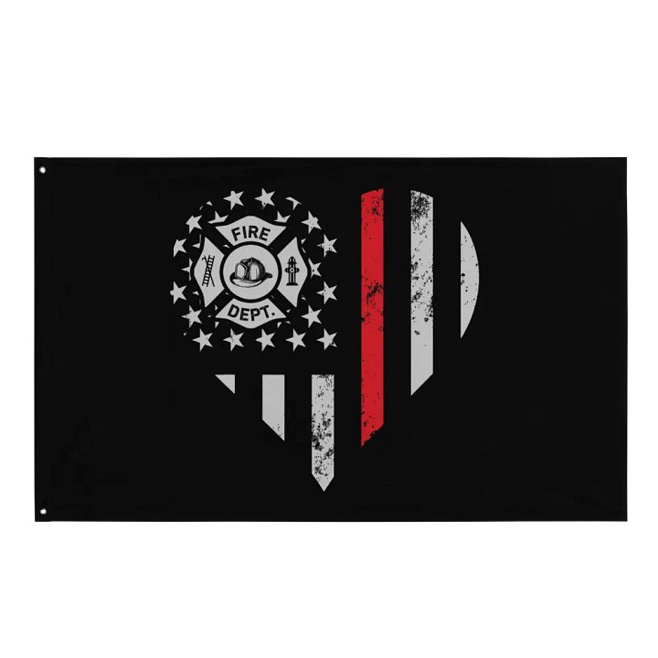 Fire Department Heart - Flag product image (1)