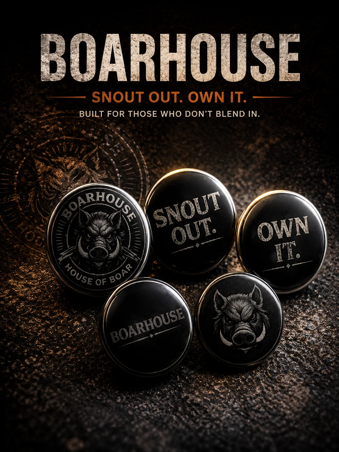 BOARHOUSE Mark Set – 2.25” Button Pack product image (1)