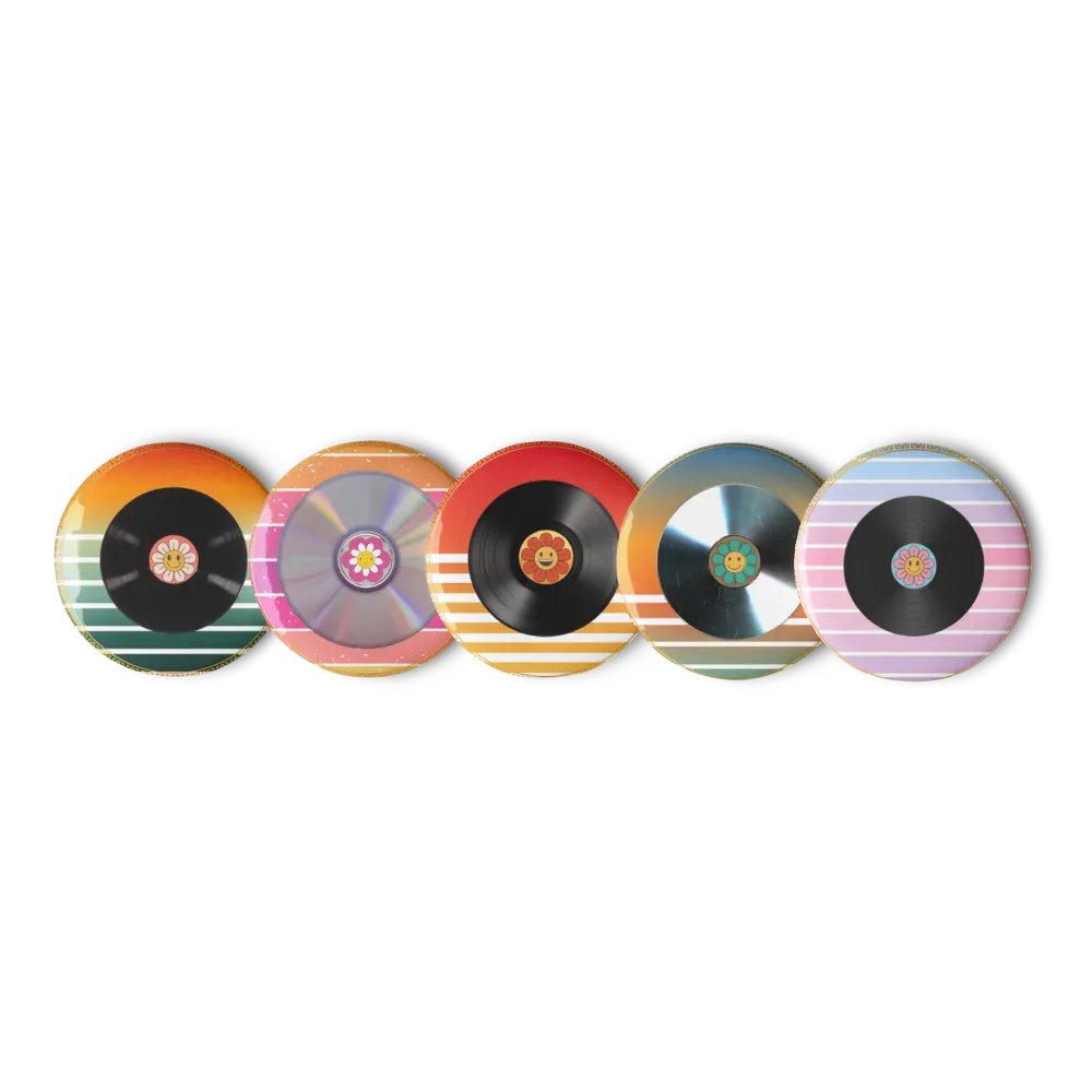 ☀️ "Sunkissed Vinyl Pins" – Radiate Style with Positive Vibes! 🎵 product image (1)