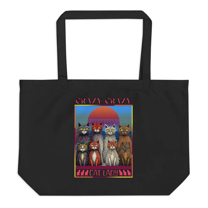Crazy Crazy Cat Lady Sunset Tote product image (1)