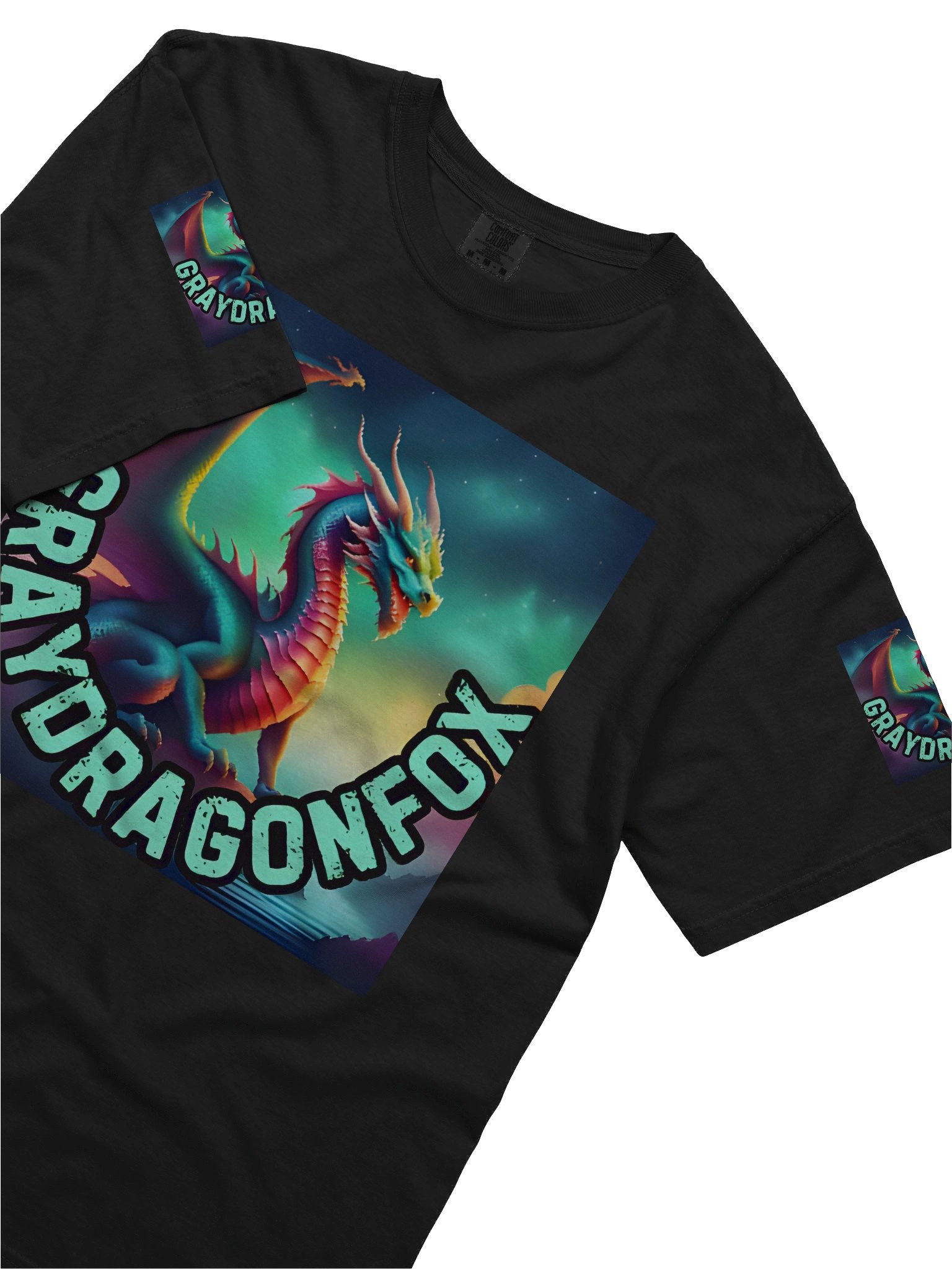 Graydragonfox "Squeeks Original" Decked Out Quad Logo Tee product image (5)