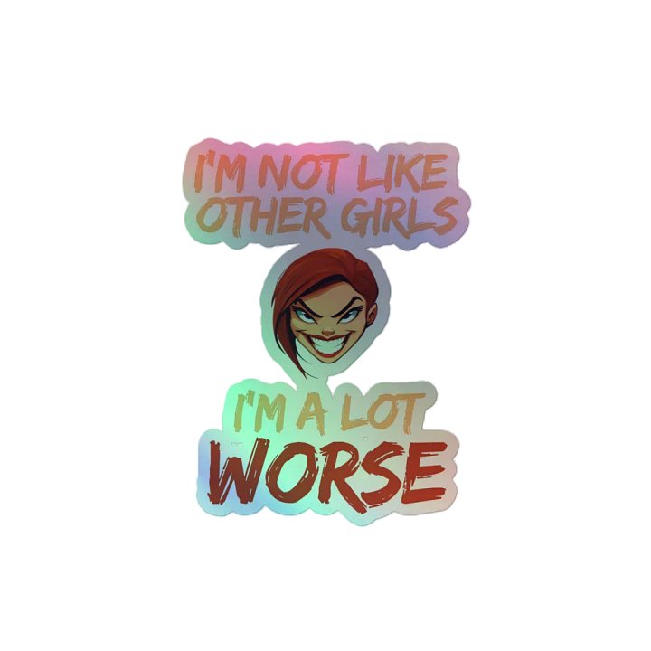 I'm a lot WORSE Holographic Sticker Pack product image (2)