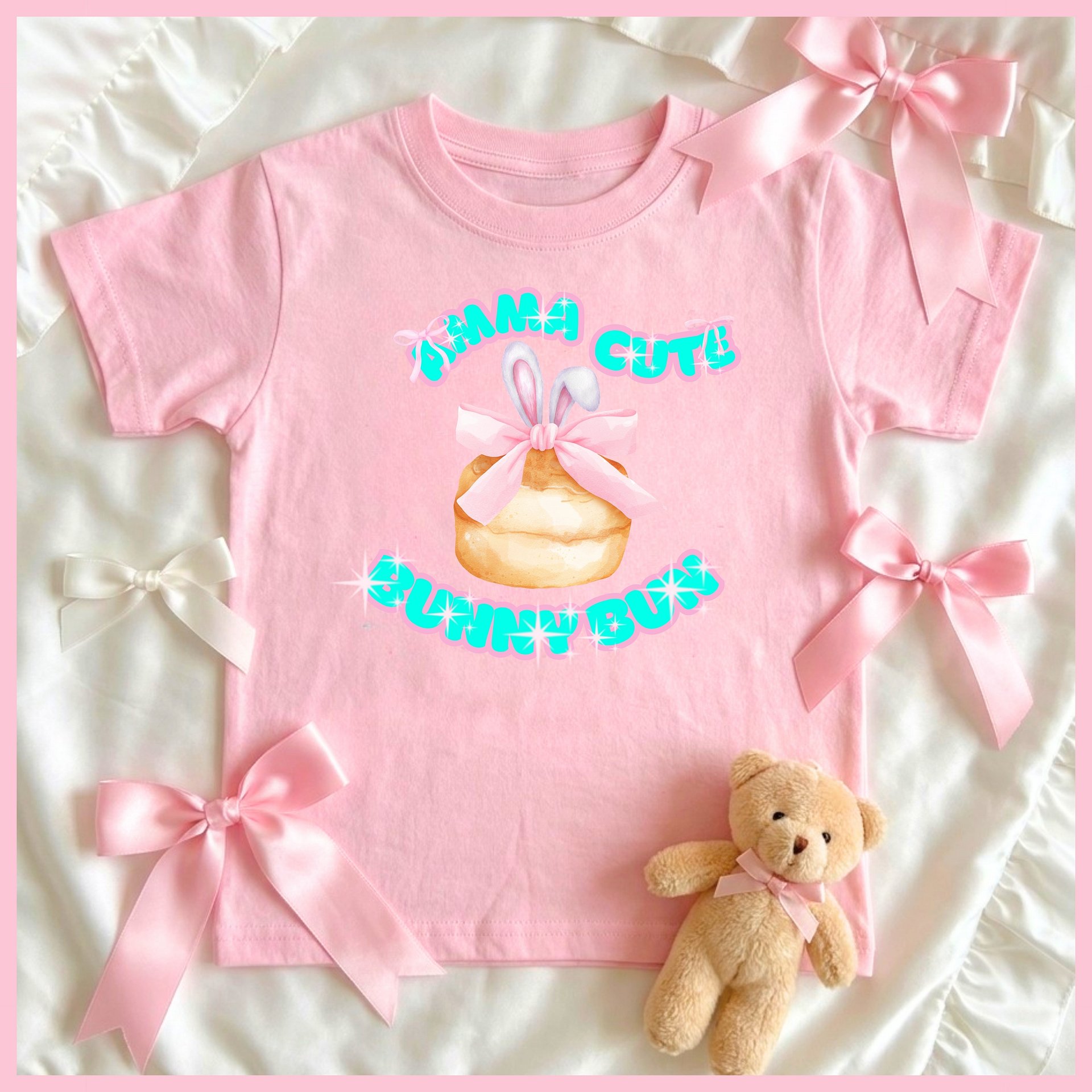 AMMA CUTE BUNNY BUN🩷Super Soft🪽T-shirt🩷 product image (1)