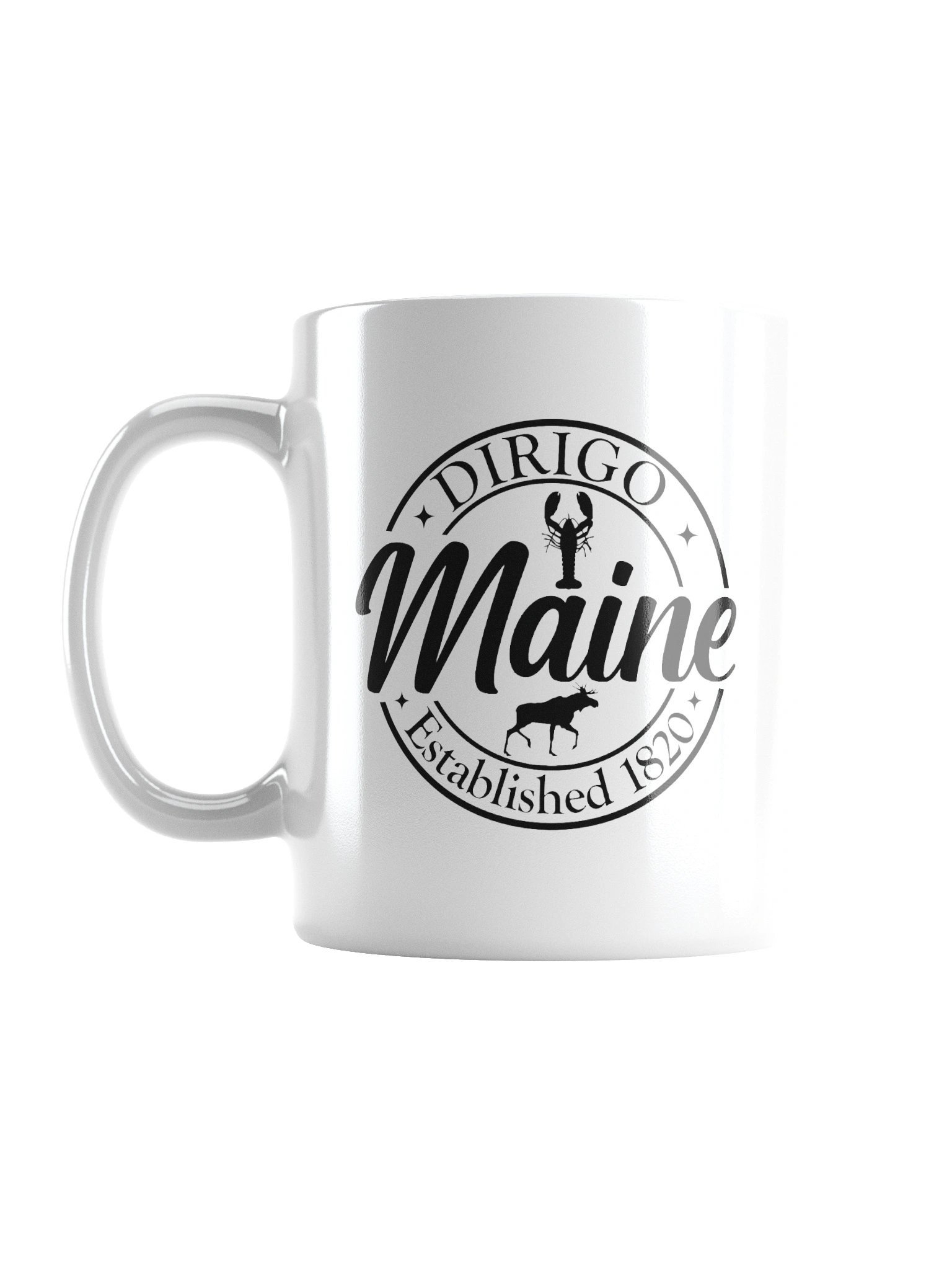 Maine Dirigo Est 1820 Lobster Moose Mug Cup product image (3)