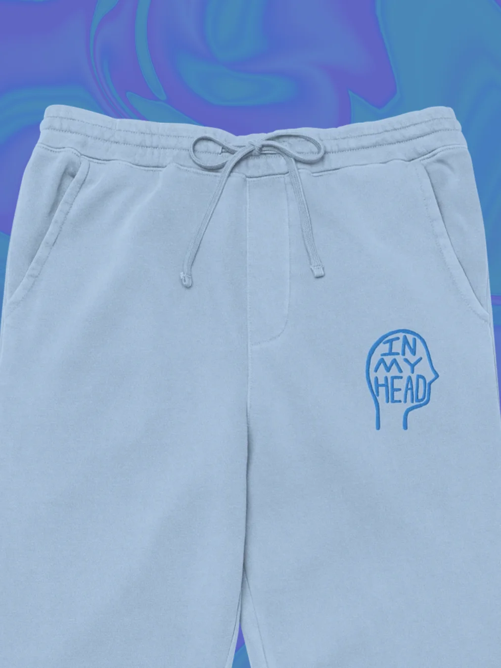 In My Head (aqua thread) pigment dyed sweatpants product image (1)