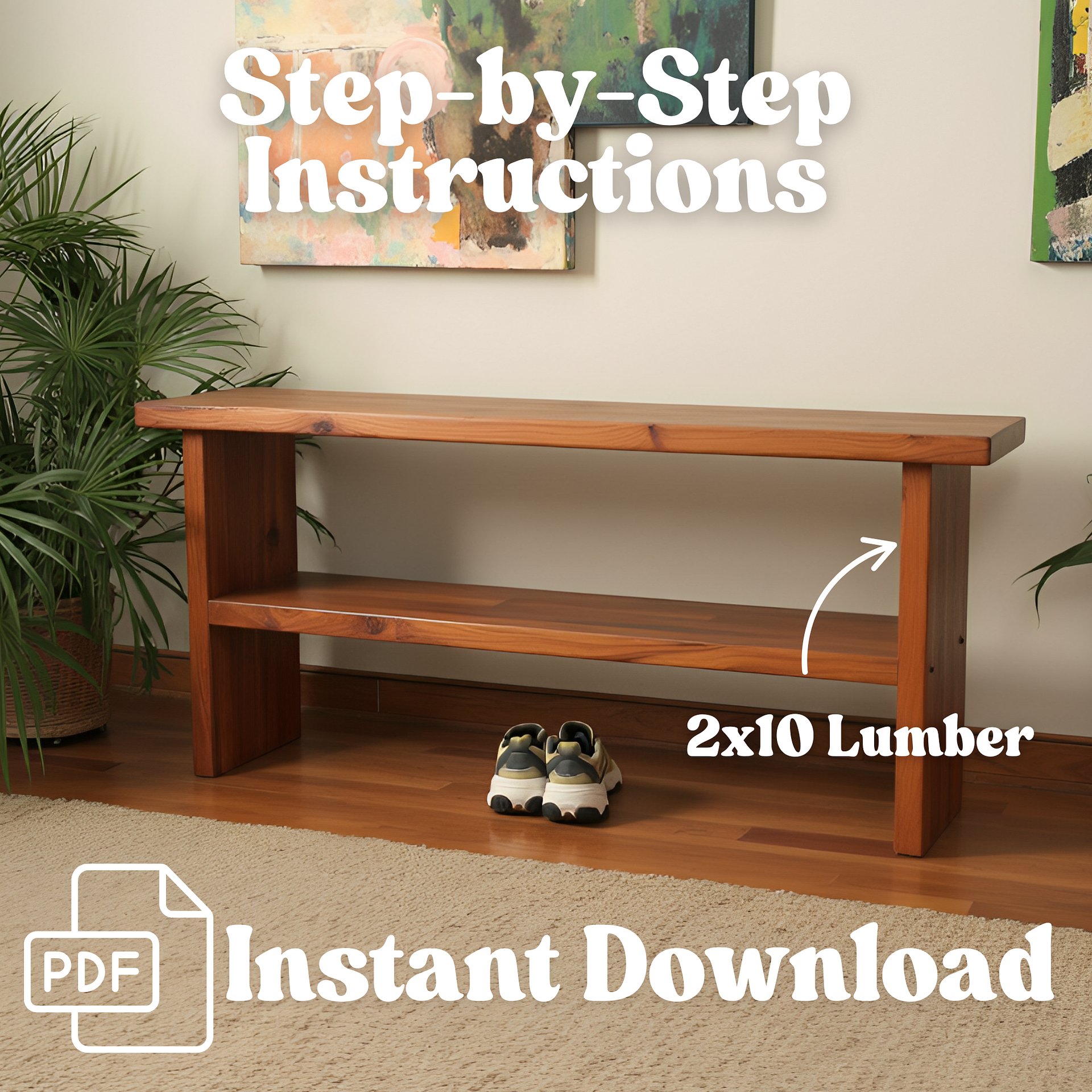 Shoe Bench Plans (PDF) product image (3)