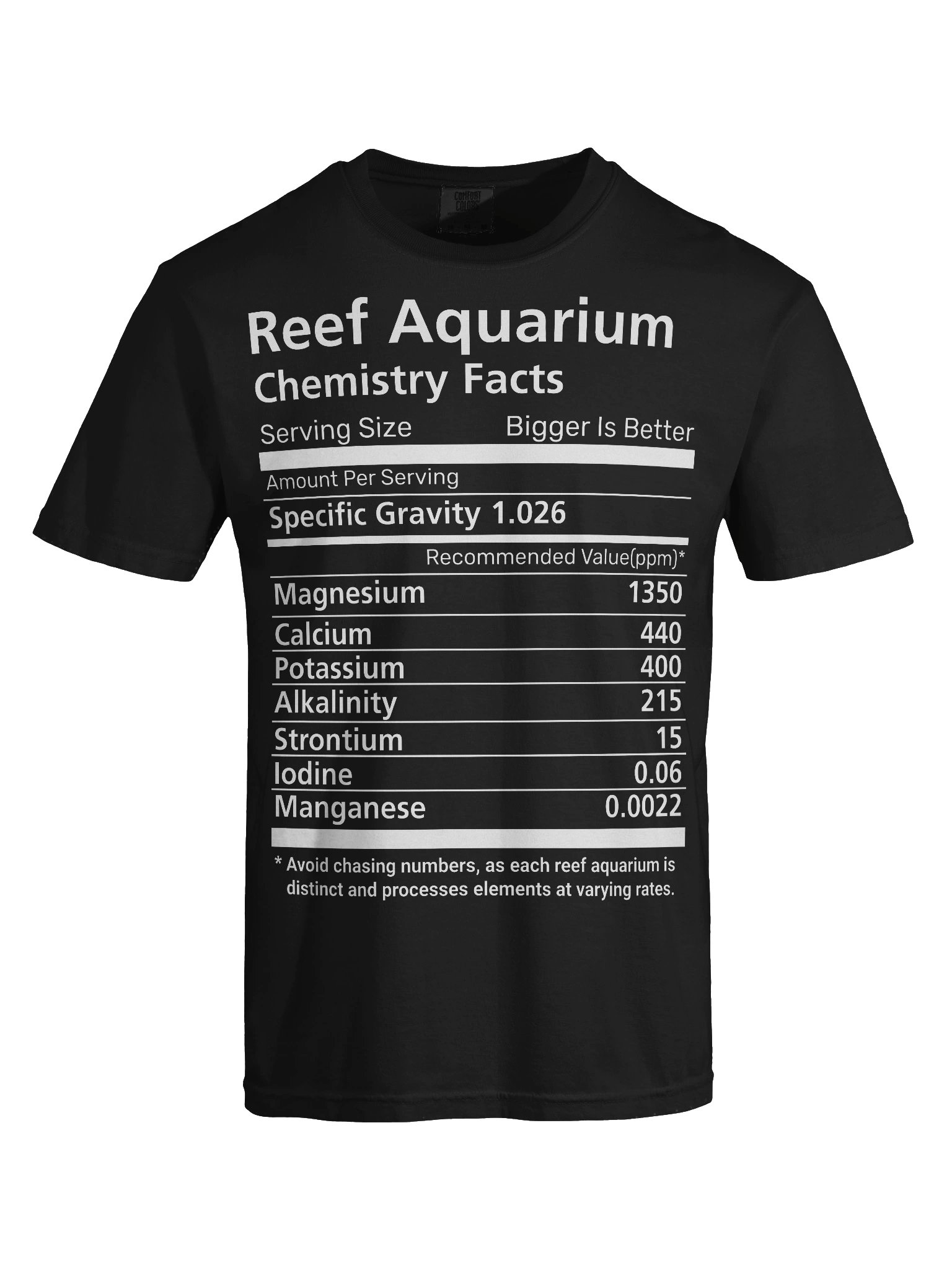 Reef Aquarium Chemistry Facts Shirt – Reef Tank Parameters & Coral Chemistry Tee product image (6)