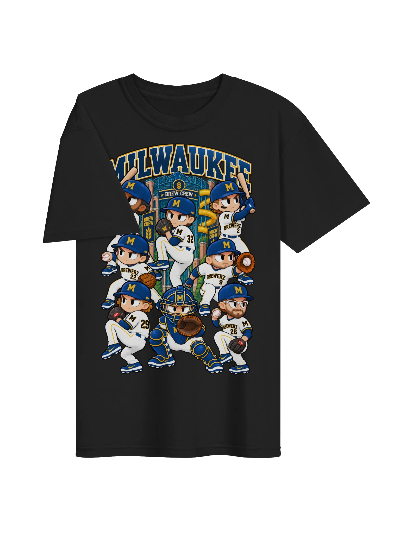 Milwaukee Baseball Animated Player T-Shirt product image (12)
