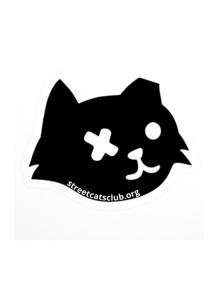 Cat Head Die Cut Sticker product image (1)