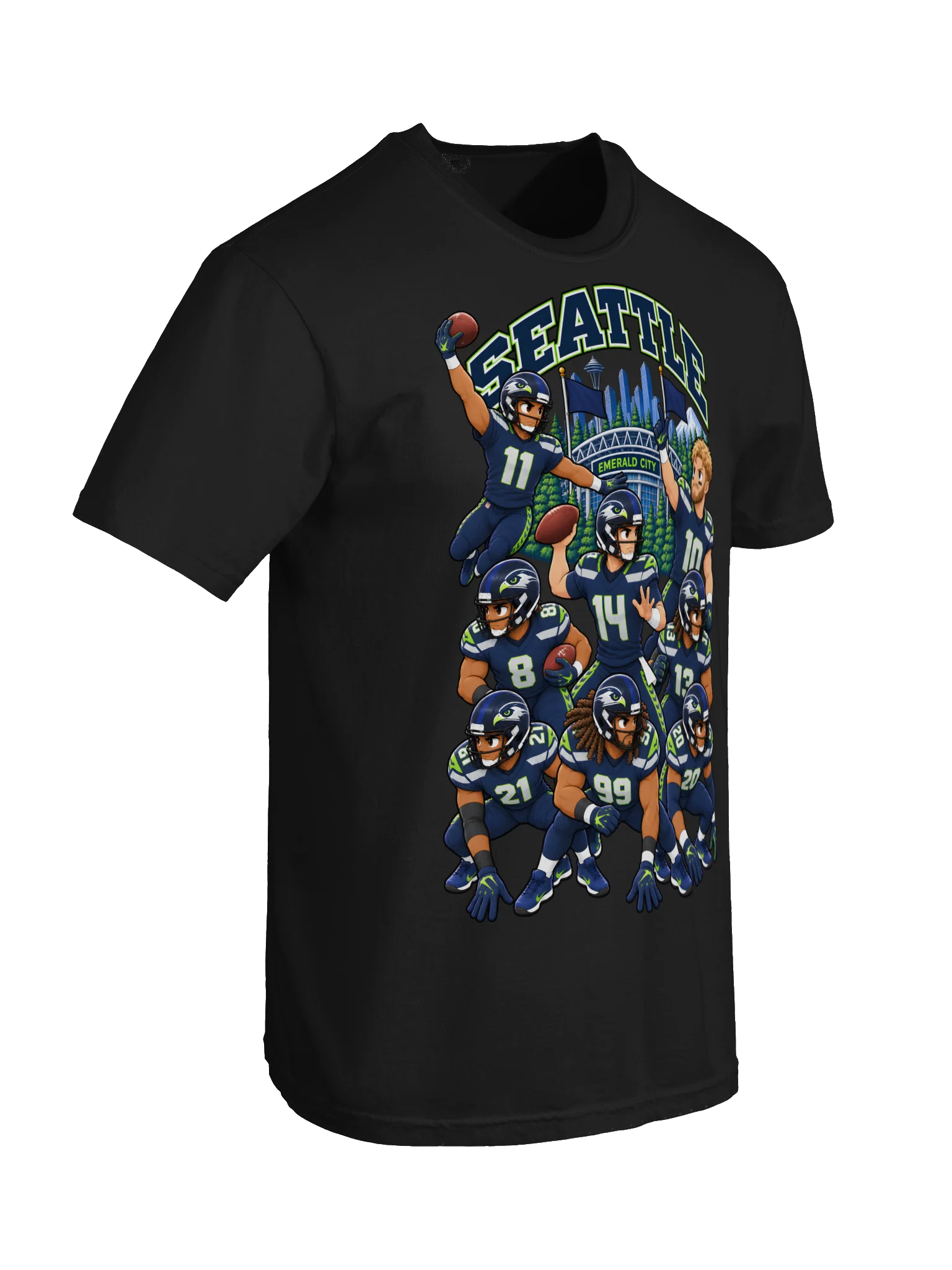 Seattle Football 2026 Animated Player T-Shirt product image (40)