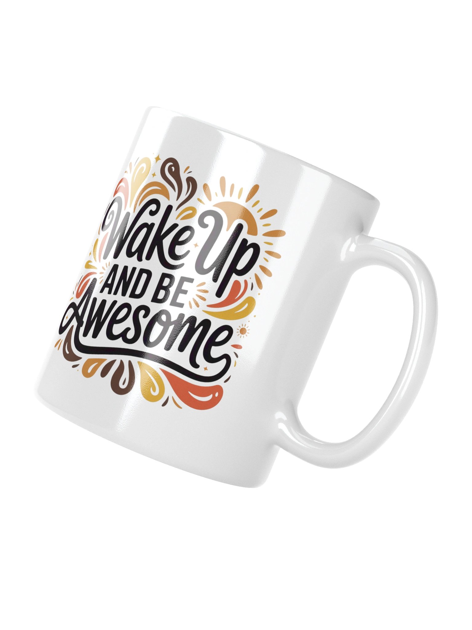 Wake Up and Be Awesome Coffee Mug – Inspirational Morning Quote product image (4)