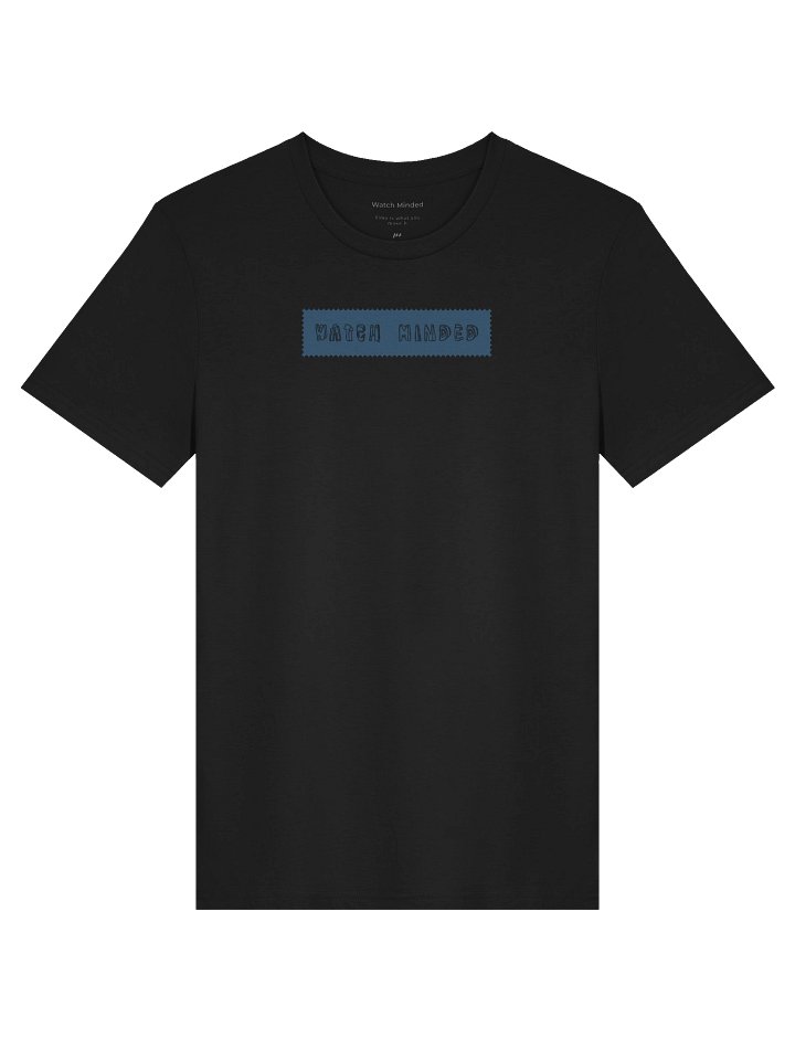 Standard Fit Light Cotton "Watch Minded Label" T-Shirt, Black product image (1)