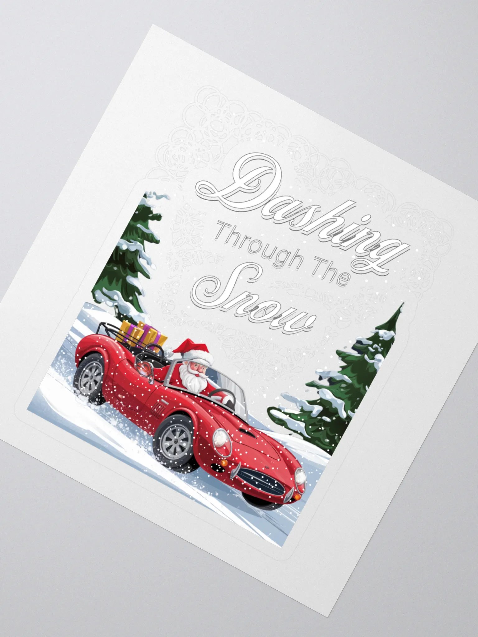 Dashing Through The Snow - Santa In A Red Convertible product image (2)