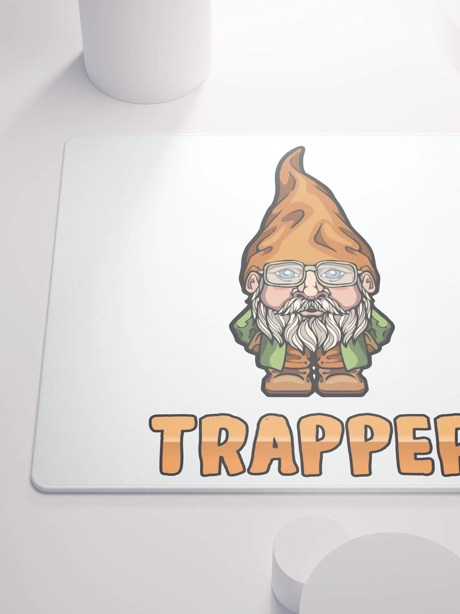 Trapper Logo Gaming Mouse Pad - White Background product image (6)