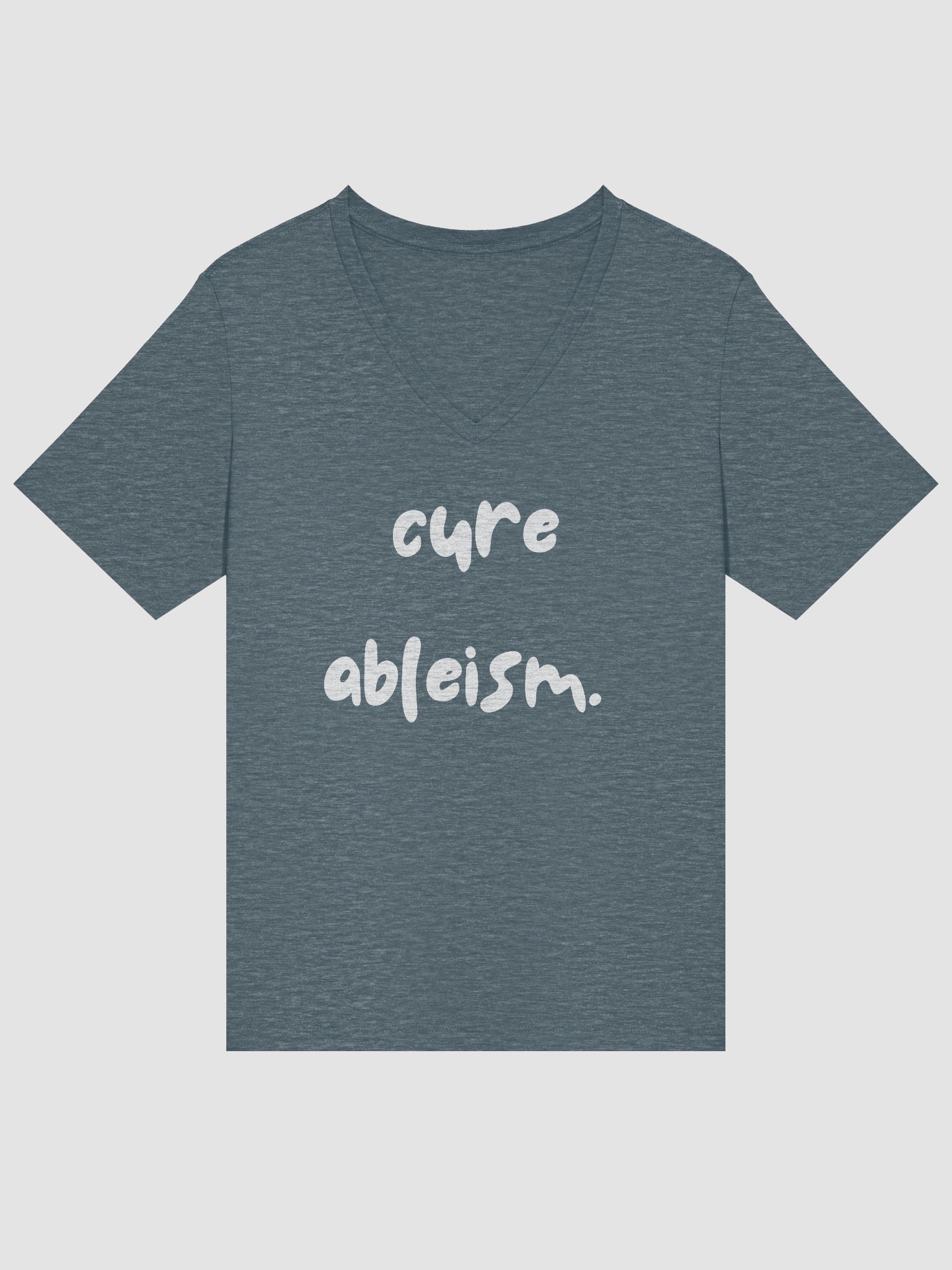 Cure ableism Relaxed V-Neck Tee product image (14)