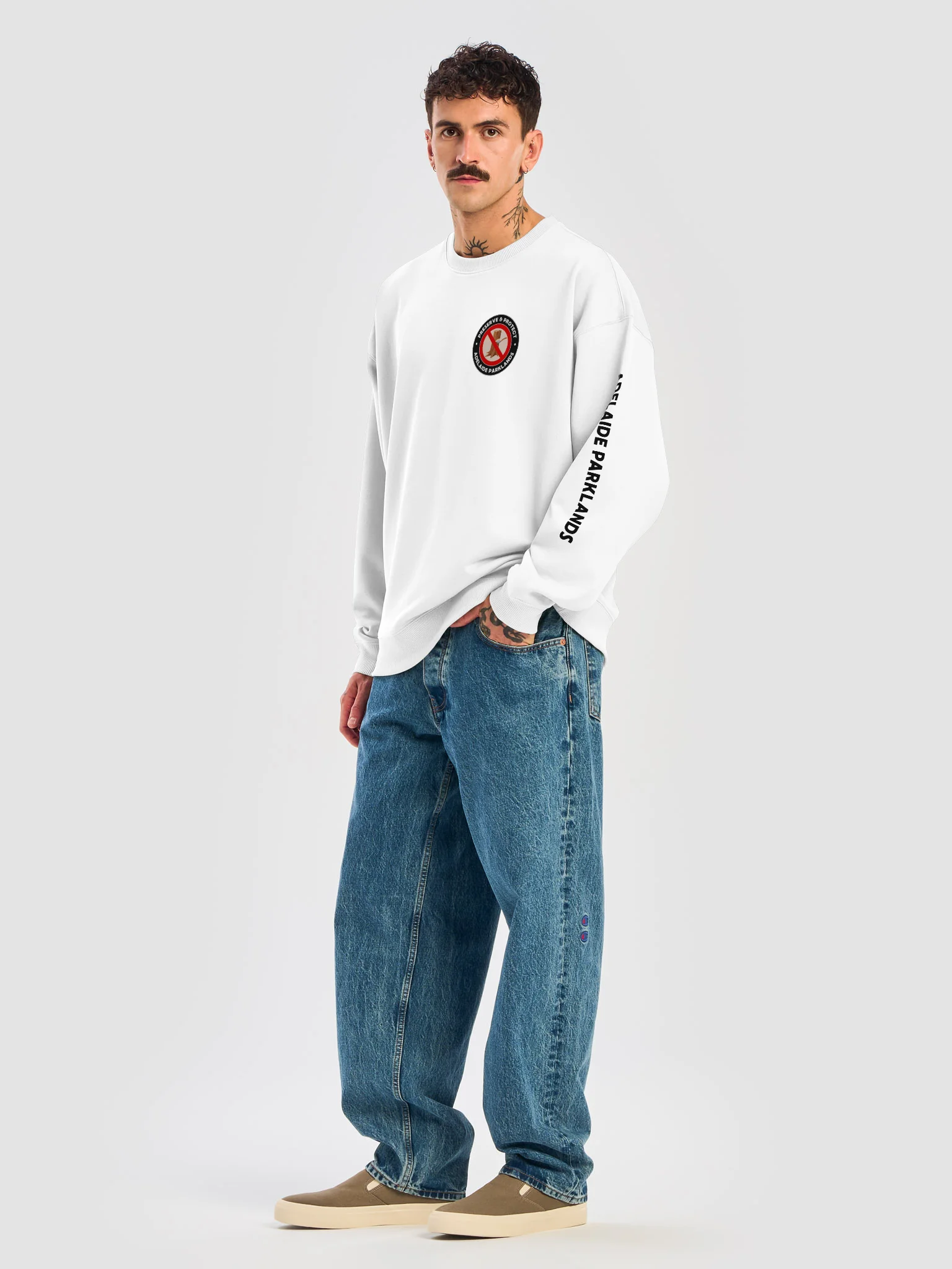 PRESERVE & PROTECT | Black Print | Unisex | Premium Organic Oversized Sweatshirt product image (8)