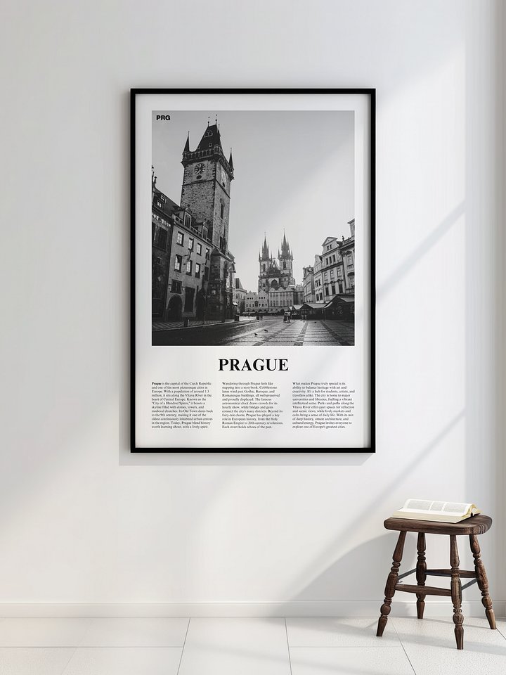 Prague 01 Newspaper Poster | Framed product image (2)