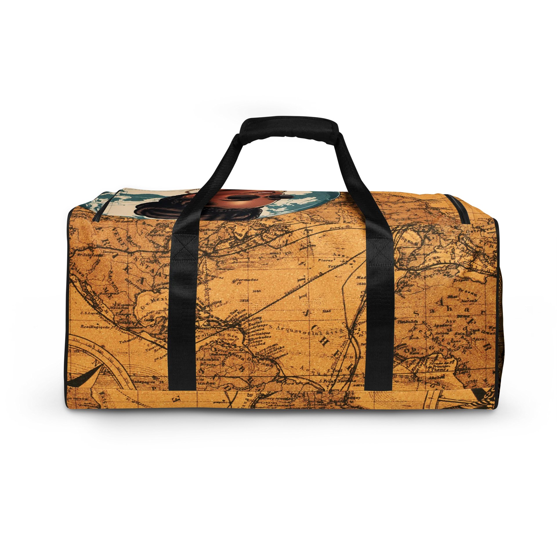Vintage Americas Map All-Over Duffle Bag product image (4)