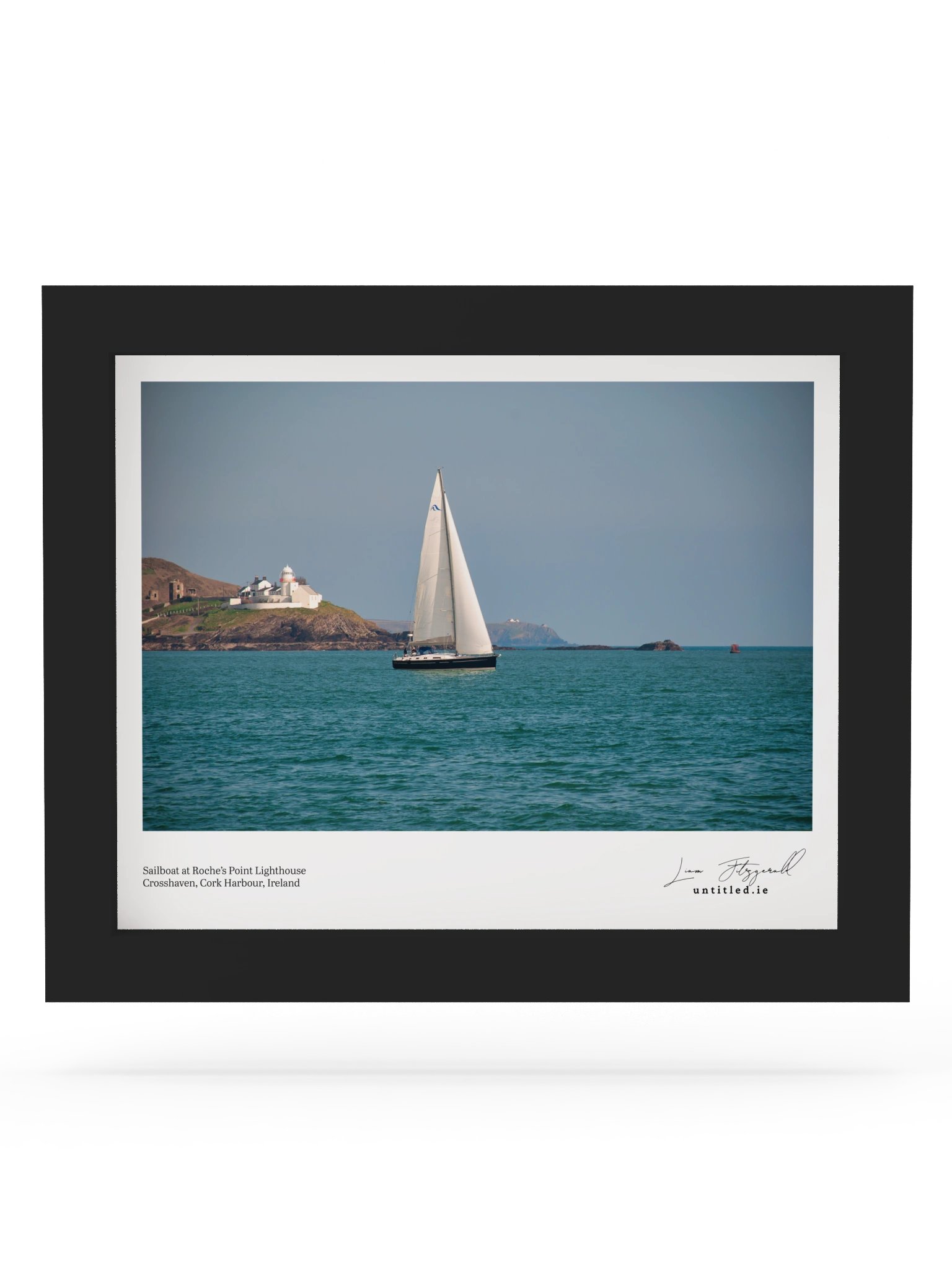 Roches Point Lighthouse Sailing Framed Photo Print product image (1)