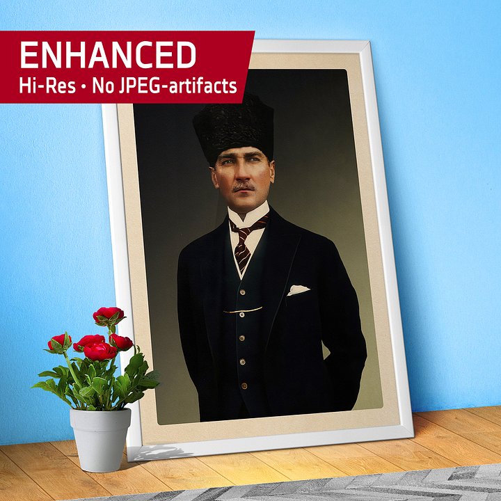 Mustafa Kemal Atatürk photo poster, 1930s — Turkish Leader wall art product image (1)
