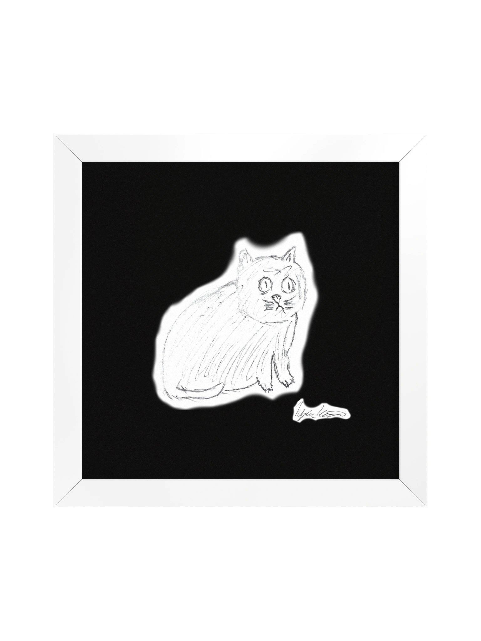 CPTSD Cat Sketch Framed Matte Poster product image (5)