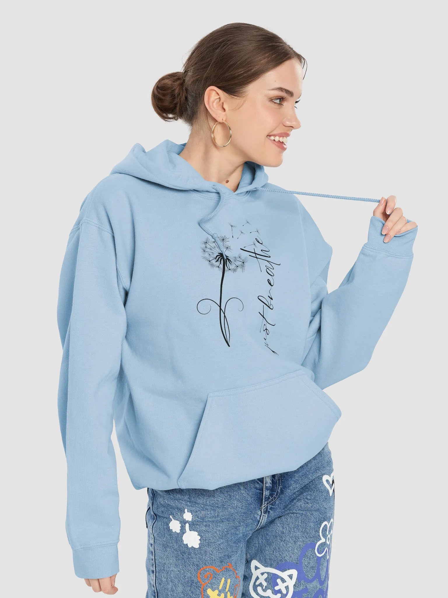 Tranquil Dandelion Hoodie - Breathe with Nature's Ease product image (7)
