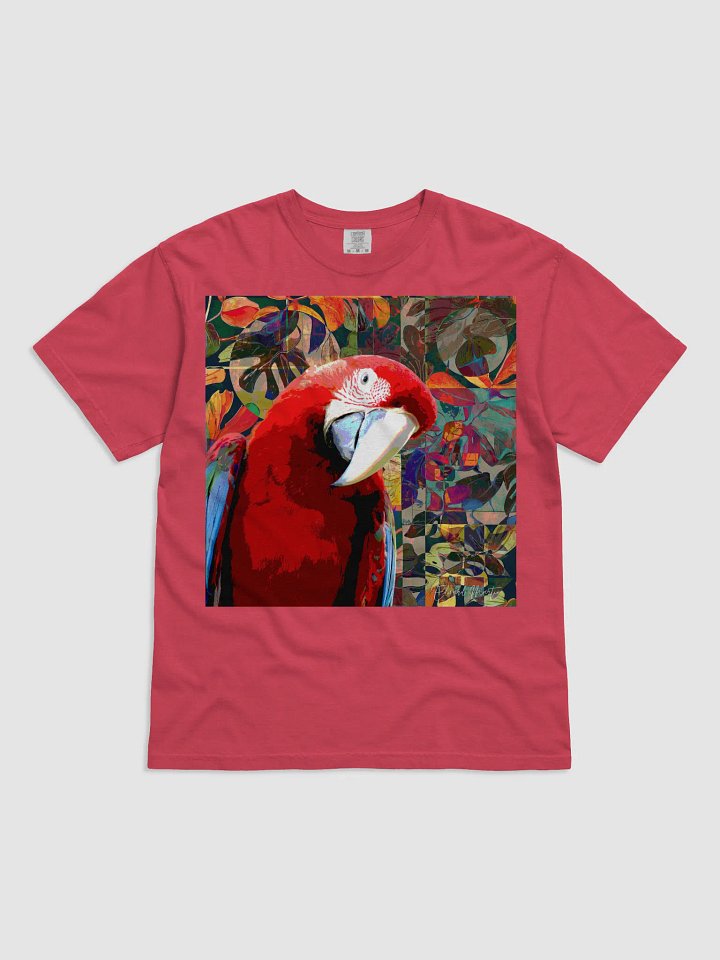 'Perdon?' by Edward Martin : Vibrant Parrot Paradise T-Shirt product image (2)
